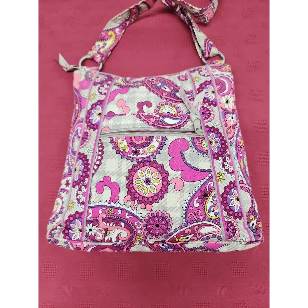 Vera Bradley Hipster Crossbody Bag Paisley Meets Plaid Adjustable Strap Retired